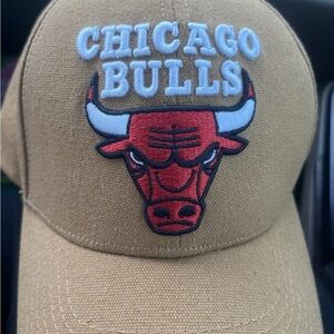 Chicago Bulls Tan Cap with Red Logo